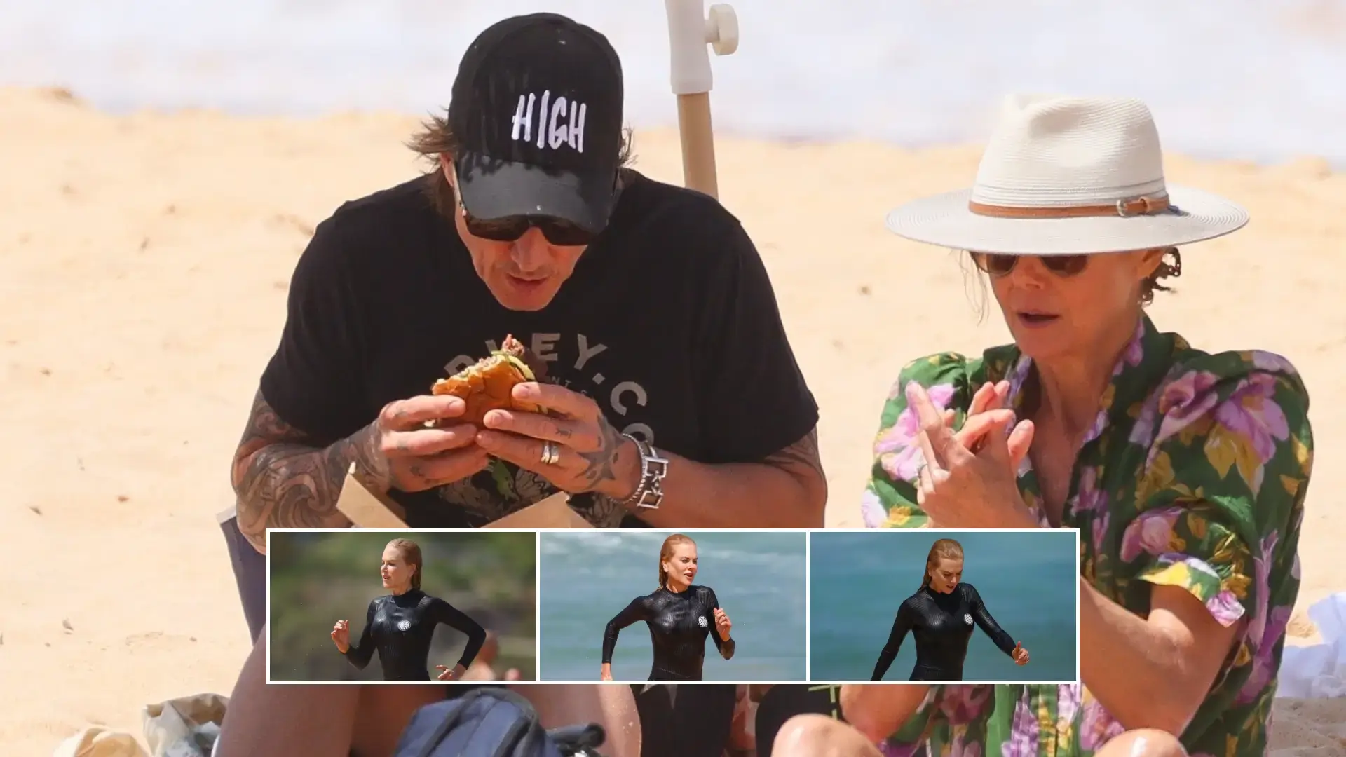 Nicole Kidman and Keith Urban at Sydney Beach