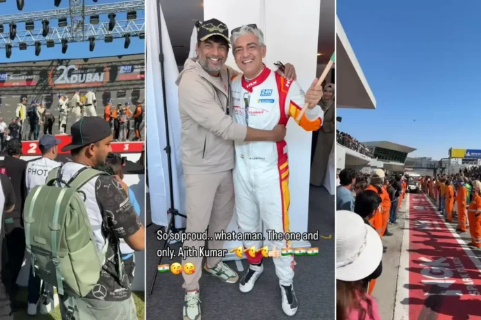 R Madhavan fan moment for Ajith Kumar at Dubai 24H Series Racing Event