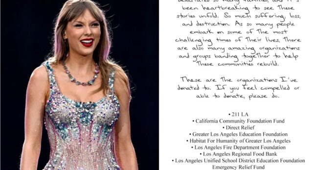 Taylor Swift Urges Support for Los Angeles Fire Relief Efforts