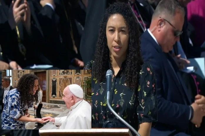 American Student Kielce Gussie Delivers First Reading at Pope Francis's Funeral American Student Kielce Gussie Delivers First Reading at Pope Francis's Funeral